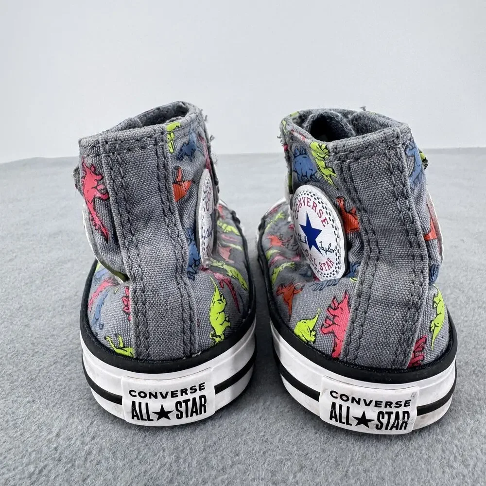 Converse Chuck‎ Taylor Dinoverse Shoes Toddler Size 6 Dinosaur High Top 766202C